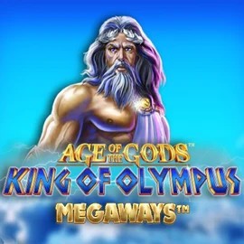 Age Of The Gods: King of Olympus Megaways online game logo by Origins on spinfincasino.eu.com