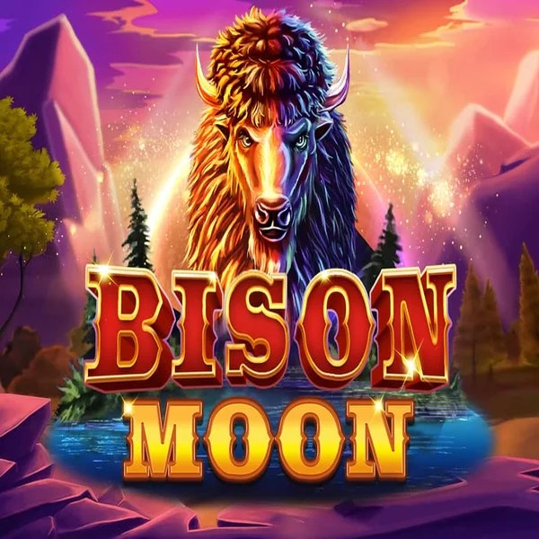 Bison Moon slot logo by Northern Lights Gaming at Spinfin Casino
