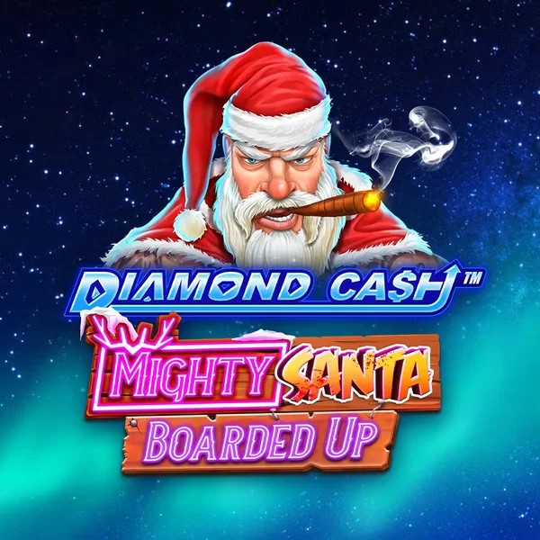 Diamond Cash Mighty Santa Boarded Up online game logo by Greentube on spinfincasino.eu.com