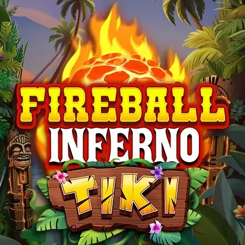 Fireball Inferno Tiki online game logo by NetEnt on spinfincasino.eu.com