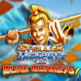 Stellar Jackpots with More Monkeys slot visual from Lightning Box Game available on spinfincasino.eu.com
