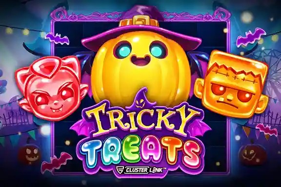 Tricky Treats logo by Push Gaming Spinfin Casino